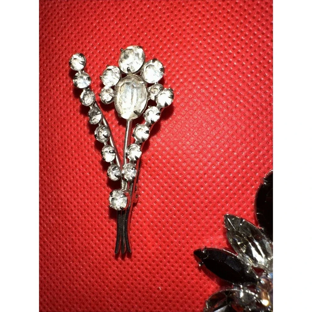 Silver tone Brooches 5 Pieces, Vintage,